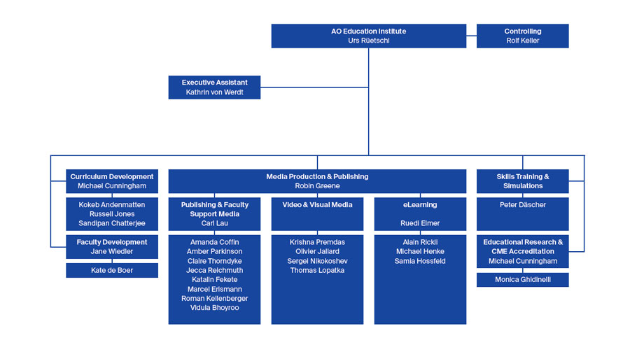 AO Education Institute organizational chart