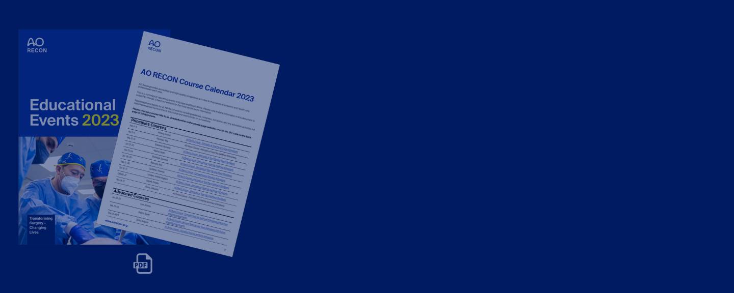 AO Recon 2023 Course Calendar